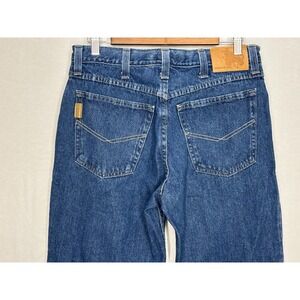 Texas Straight Leg Jeans Mens Dark Blue Denim Original Fit 32" Waist 28" Inseam